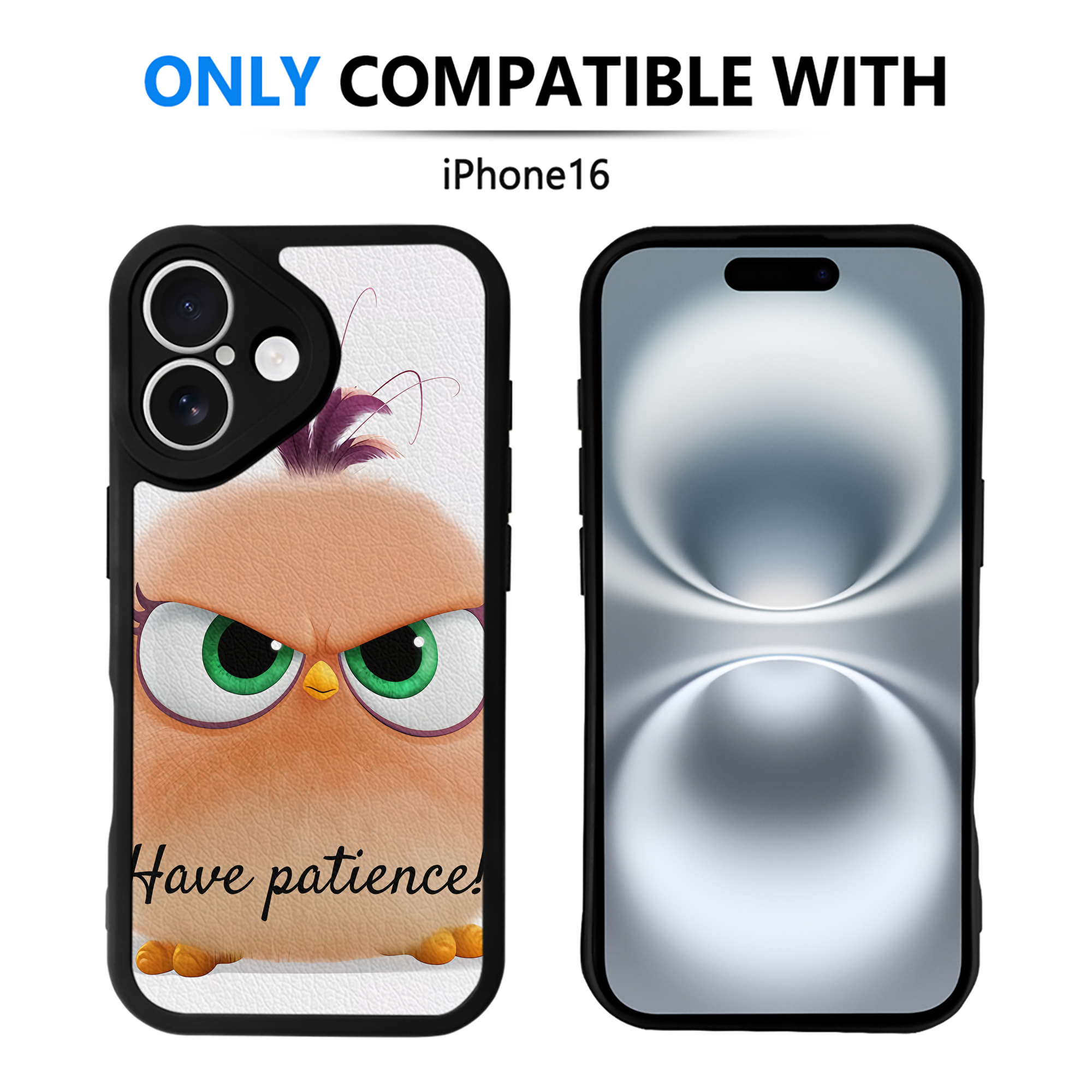 （画像用） Angry Birds アングリーバード 【iPhone 16シリーズ対応】シリコンスマホケース（レザー調） 材質：シリコン